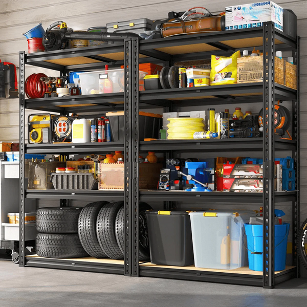 Estante Metálica Ajustável de 5 Níveis com Capacidade de 915 kg para Garagem, Cozinha e Depósito – FlexiRack™